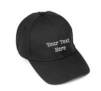 AIVYNA Casquette de Baseball avec Texte ou nom au Choix - 100% Coton - Personnalisée - pour Homme, Femme et Enfant, Noir, Taille Unique, (BQM-1)