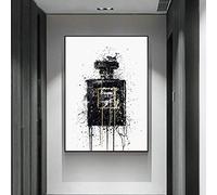 AIVYNA Moderne Abstrait Art Noir Bouteille De Parfum Toile tableau Peinture Murale Affiche Et Des Images Abstraites Pour Salon Decoration à La Maison Sans Cadre