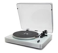 Aiwa APX-790BT/WH Tourne-disque Bluetooth avec transmission par courroie et couvercle anti-poussière acrylique, 2 vitesses 33/45 tr/min, capsule en aluminium magnétique, bras équilibré, couleur