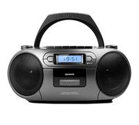 Aiwa BBTC-550BK Radio Cassette Portable avec CD, Bluetooth et USB, enregistreur de Cassettes Coloris : Gris métallisé.