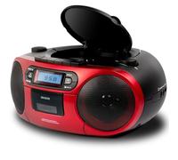 Aiwa BBTC-550RD Radio Cassette Portable avec CD, Bluetooth et USB, enregistreur de Cassettes Coloris : Rouge.