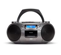 Aiwa BBTC-660DAB/MG: Radio Cassette Portable avec CD, Bluetooth et USB, enregistreur de Cassettes, RDS, FM PLL, Dab+, télécommande, Couleur Metal Grey.