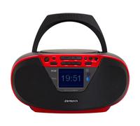 Aiwa BBTU-500DAB/RD Radio CD Portable Dab+ avec écran Couleur 2,4", Bluetooth 5.0, USB, CD/CDR/RW/MP3, Dab+. Couleur : Rouge