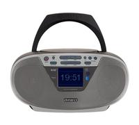 Aiwa BBTU-500DAB/SL Radio CD Portable Dab+ avec écran Couleur 2,4", Bluetooth 5.0, USB, CD/CDR/RW/MP3, Dab +. Couleur : Argent
