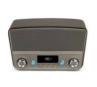 Aiwa BSTU-750BK Enceinte compacte Style Vintage (Actif, stéréo, 50 W RMS, Bluetooth, entrée Optique, USB, HDMI-Arc, RCA, FM et entrée 6,3 mm et 3,5 mm) Couleur : Noir