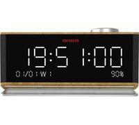 AIWA CR-90BT Big Display / Horloge & haut-parleur multifonctions avec Bluetooth, Micro-SD, entrée AUX, fonction mains libres, FM et fonction double alarme