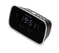 Aiwa CRU-19BK : Radio réveil Couleur Noir, numérique, Double USB Charge pour Charger Smartphones et tablettes