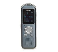 AIWA DVR-M700 Enregistreur Vocal numérique métallique avec Trois Microphones stéréo et mémoire intégrée de 16 Go Argenté