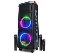 AIWA KBTUS-710-MKII Enceinte Karaoké Portable 700W Bluetooth 5.0 TWS 2 Micros VHF Sans Fil Batterie LED RGB