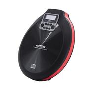 Aiwa PCD-810RD ROUGE Noir Lecteur CD/CD-R/MP3 portable, avec écouteurs et housse, ESP, lecteur CD