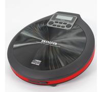 Aiwa PCD-810RD ROUGE Noir Lecteur CD/CD-R/MP3 portable, avec écouteurs et housse, ESP, lecteur CD