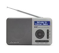 Aiwa RD-40DAB/SL : Radio Portable numérique Rechargeable (Dab/Dab+/FM,Haut-Parleur intégré, 100 présélections, Affichage Dot Matrix, Prise Casque, Double Alarme, Batterie Rechargeable). Couleur :