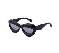 Aiweijia Unisexe Funky Trop grande taille épais Forme de lèvre Mignon Lunettes de soleil Cadre épais Couleur de bonbons Verres