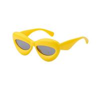 Aiweijia Unisexe Funky Trop grande taille épais Forme de lèvre Mignon Lunettes de soleil Cadre épais Couleur de bonbons Verres