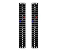 AIWEILUCK Lot de 2 tableaux d'affichage de cornhole noirs, autocollants magnétiques avec gardiens de score, tableau de score pour jeu de cornhole facile à installer pour garder une trace du score