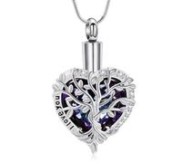 AIWENXI Arbre de Vie Bijoux pour Cendres Amour Un Souvenir Colliers Forme de Cœur Acier - I Love You