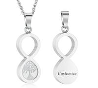 AIWENXI Bijou de crémation arbre de vie pour cendres 8 formes Colliers de cendres pour hommes et femmes en acier inoxydable souvenir Urne commémorative cendres Pendentif Bijoux, Acier inoxydable