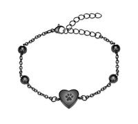 AIWENXI Bracelets urne de chien pour cendres, cœur, crémation, bijoux en acier inoxydable, mémorial, crémation, bracelet souvenir, bracelet réglable pour hommes et femmes, 1.57, No Gemstone