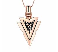 AIWENXI Collier crémation pour homme - Croix - Nœud celtique - Urne funéraire - Pendentif urne funéraire - Porte-cendres - Bijoux - Cadeau souvenir, Acier inoxydable