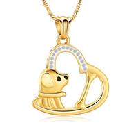AIWENXI Collier urne funéraire en forme de cœur en cristal pour hommes et femmes en forme de chien - Bijou de crémation pour cendres - Acier inoxydable - Souvenirs d'animaux de compagnie