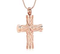 AIWENXI Collier urne funéraire pour cendres, arbre de vie, croix, bijoux pour cendres Keepsake crémation, collier pendentif, bijoux pour femmes et filles, Acier inoxydable