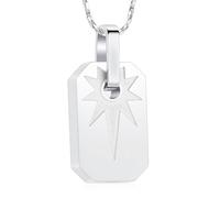 AIWENXI Colliers urne hexagonal pour cendres Crémation humaine Bijoux Commémoratifs Pendentif cendres pour hommes femmes Colliers souvenirs d'animaux de compagnie, Acier inoxydable