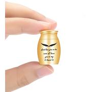 AIWENXI Petite urne pour crémation - Keepsake pour cendres d'homme ou d'animal de compagnie - Mini urne de crémation comme support souvenir (dieux doré)