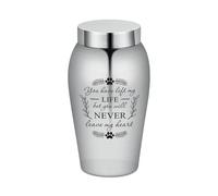 AIWENXI Urne commémorative pour animal de compagnie - Urne commémorative pour chien et chat - En acier inoxydable - Urne commémorative pour crémation des cendres (vie jamais)