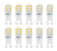 Aiwerttes Ampoules LED G9 3w 3000K équivalent blanc chaud 30w de remplacement pour capsule halogène 220-240V, paquet de 10 [classe énergétique G]
