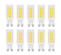 Aiwerttes Ampoules LED G9 5W, blanc chaud 3000K, équivalent à des ampoules halogènes 50W, sans scintillement, CRI>80, non dimmable 550LM 220-240V 10 Pack