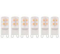 Aiwerttes G9 3W ampoules LED,blanc chaud non dimmable,ampoules à économie d'énergie,équivalent à 25W ampoules halogènes,sans scintillement,Lot de 6