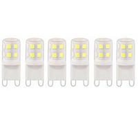 Aiwerttes G9 LED ampoules 3W,220V LED ampoules ampoules équivalentes halogènes 25W,blanc froid,sans scintillement,non dimmable,ampoules à économie d'énergie pour l'éclairage domestique,paquet de 6