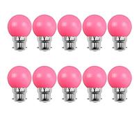 Aiwerttes Lot de 10 ampoules à baïonnette B22 2 W LED Rose à économie d'énergie (équivalent 20 W) BC Cap pour décoration de guirlandes, non dimmable,