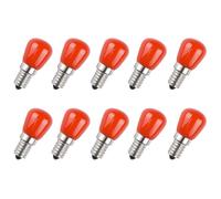 Aiwerttes Lot de 10 ampoules LED E14 - 3 W - E14 - Petite vis Edison - AC 220-240 V - Pour Halloween / Noël / sel - Intensité non variable - Rouge