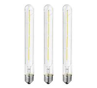 Aiwerttes Lot de 3 ampoules LED tubulaires de style Edison 4 W non dimmable - Modèle T30 - Culot à vis E27 - Couvercle en verre transparent - Blanc froid