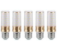 Aiwerttes Lot de 5 ampoules LED E27 9 W, équivalent à une ampoule halogène de 100 W, ampoules LED E27 en forme de maïs pour lustres, éclairage d'intérieur, non variable, AC 220-240 V, blanc chaud