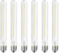 Aiwerttes Lot de 6 ampoules à filament LED 4 W style Edison non dimmable, modèle T30 nostalgique, culot à vis E27, blanc froid 6000 K, 400 lm, couvercle en verre transparent
