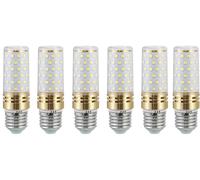 Aiwerttes Lot de 6 ampoules LED E27 9 W, 1 000 lm équivalent à une ampoule halogène de 100 W, ampoules LED E27 en forme de maïs pour lustres, éclairage d'intérieur, non variable, AC 220 V, blanc froid