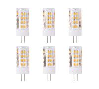 Aiwerttes Lot de 6 ampoules LED G4 AC/DC 12 V 5 W équivalentes à ampoules halogènes 50 W 500 lm 3000 K blanc chaud, non dimmable, pas de scintillement