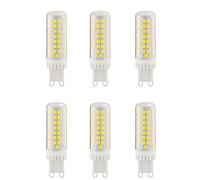 Aiwerttes Lot de 6 ampoules LED G9 10 W de rechange pour lampe halogène G9 1000 lumens, blanc froid 6000 K, base en céramique, non compatible avec l'éclairage domestique, ampoule capsule