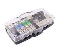 Aiwjeakh Bloc de distribution audio 4 voies pour voiture - Bloc de fusibles stéréo 30 A 60 A ANL - Porte-fusible 0/4GA