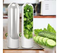 AIWMQYYF Boîte de conservation pour herbes et légumes, conservation de la fraîcheur à long terme, 6,5 x 8,4 x 25,6 cm pour réfrigérateur pour stockage de coriandre, menthe, persil, asperges