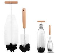 AIWMQYYF La brosse de 31 cm pour bouteille en verre Sodastream et les bouteilles en plastique duo, brosse à bouteille anti-rayures dissout la saleté tenace, brosse de nettoyage pour carafe en verre