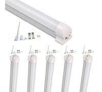 aiwooping, 90CM 30W 3200LM, T8 intégré en forme de V LED Tube Light, Économie d'énergie, sans clignotement pour garage/entrepôt/usine (Nature White 4000K, 90CM 30W Couverture laitière)