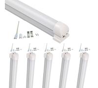 aiwooping, 90CM 30W 3200LM, T8 intégré en forme de V LED Tube Light, Économie d'énergie, sans clignotement pour garage/entrepôt/usine (Warm White 3000K, 90CM 30W Couverture laitière)