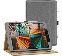 Aiwoxing Coque pour iPad 10,2 Pouces (Modèle 2021/2020/2019, 9ème/8ème/7ème Génération), Pochette Cuir Case Housse Étui de Protection, Auto Réveil/Sommeil, Multi-Angle, Tablette Cover, Gris Denim