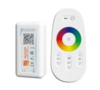 aixi-SHS Contrôleur de bande LED RGBCW Smart WiFi 5 en 1 avec télécommande RF 2,4 G, application Tuya, compatible avec Alexa et Google Home Commande vocale, variateur d'intensité LED