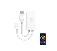 aixi-SHS RGB WiFi Contrôleur LED Wi-Fi 4 broches USB DC5V, télécommande via APP Tuya, lumière dimmable, Contrôleur de bande LED, compatible avec Alexa