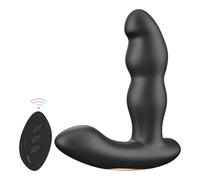 Aixiasia Hiross - vibromasseur anal rotatif - silicone noir