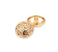 AIXILAN Boutons de Couture, Boutons artisanaux, 5 Boutons Ronds en métal doré, Noir et argenté for Veste, Blazer, Manteau, Accessoires vestimentaires(Gold,18mm)